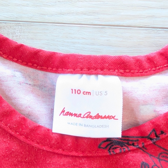 Hanna Andersson Swinh Car Dress 5 Red A Line Pockets - Picture 3 of 5